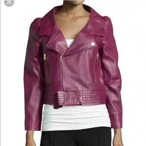 Red Valentino cropped leather jacket